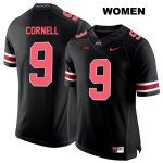 Women's NCAA Ohio State Buckeyes Jashon Cornell #9 College Stitched Authentic Nike Red Number Black Football Jersey YL20O88SX